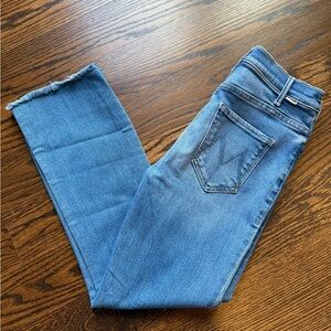 MOTHER The Hustler Ankle Fray in Layover-Size 29